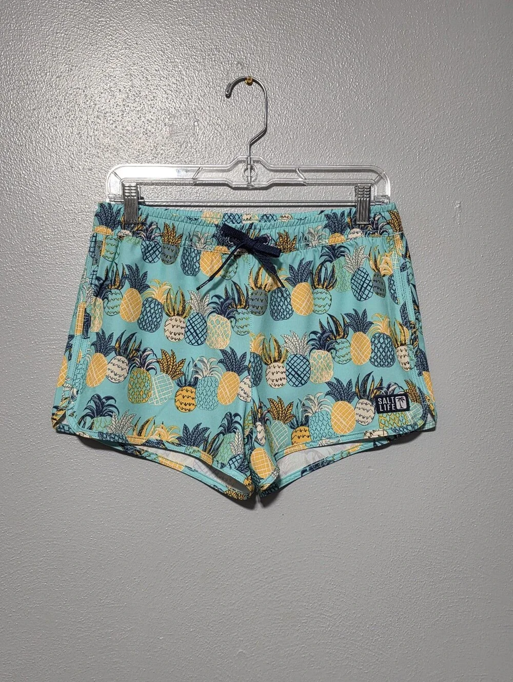 SALT LIFE Swim Trunks Boys Size YXL Pineapple Aqua Tropical Beach Surf Pool NWT